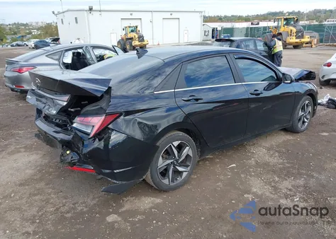 2022 Hyundai Elantra Hybrid Limited из США, поврежденный, VIN KMHLN4AJ8NU030856